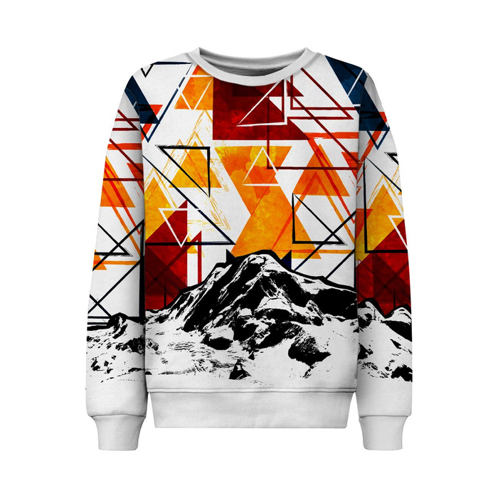 Children's tracksuit (MILAN) - MOUNTAINS / TRIANGLES - sewing set (122/128)