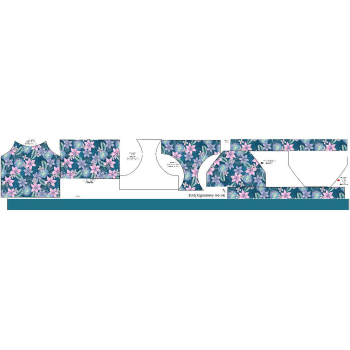 Dívčí plavky - MOŘSKÝ SVĚT vz. 1 / mořská - 98-104