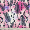 PINK FEATHERS AND BEADS - Waterproof woven fabric