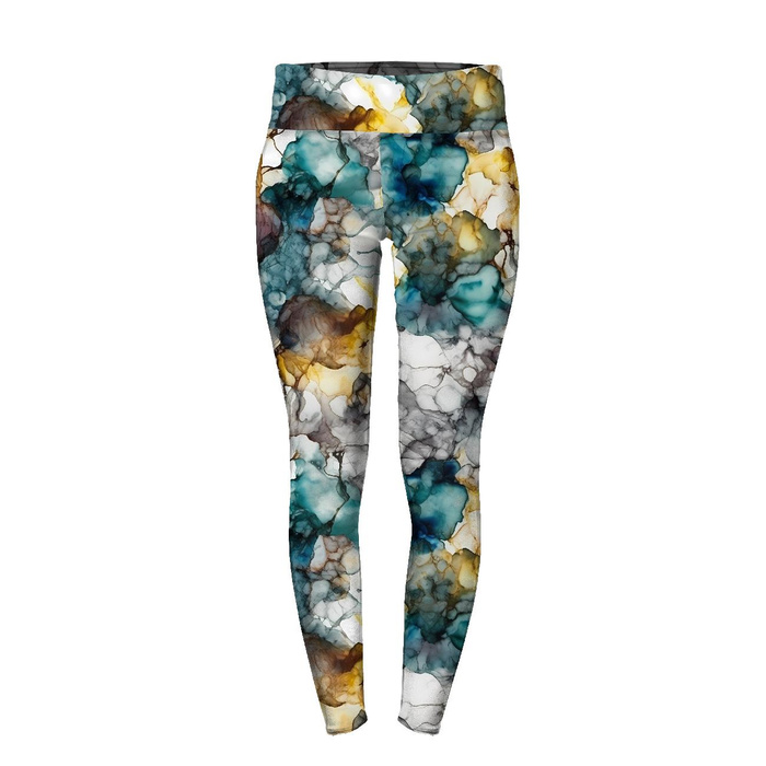 THERMO LEGGINSY DAMSKIE (GRETA) - ALCOHOL INK WZ. 1 - zestaw do uszycia XXXL