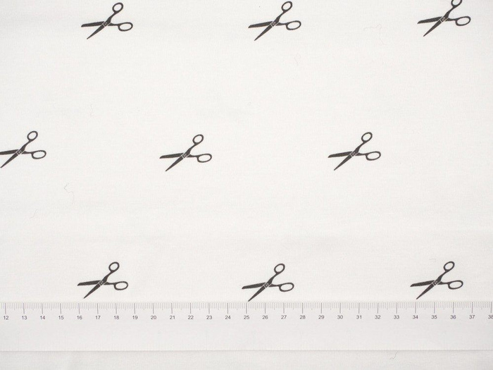 50cm SCISSORS (MINIMAL) / B-00 white - single jersey TE210
