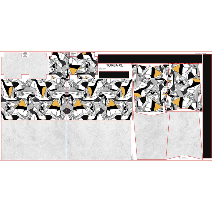 XL bag with in-bag pouch 2 in 1 -  EYES WZ.3 - sewing set