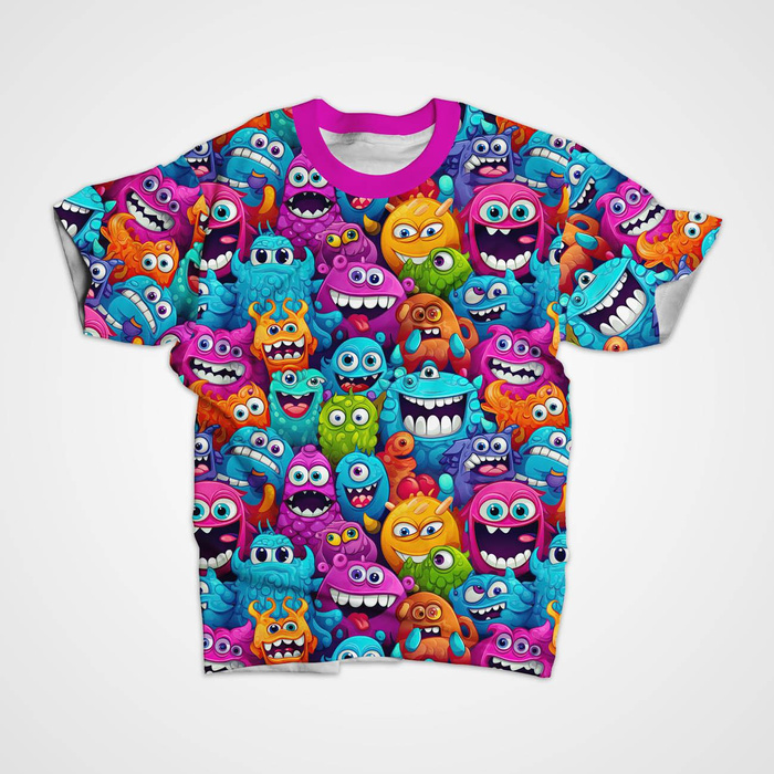CRAZY MONSTERS PAT. 3 - Hydrophobic brushed knit
