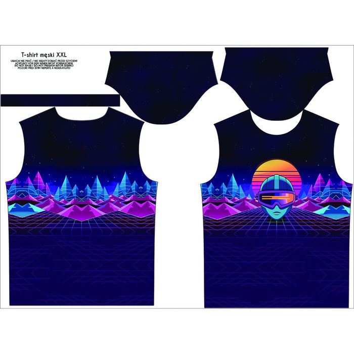 PÁNSKÉ TRIČKO - NEON GALAXY vz.10 - Sada šití XXXL