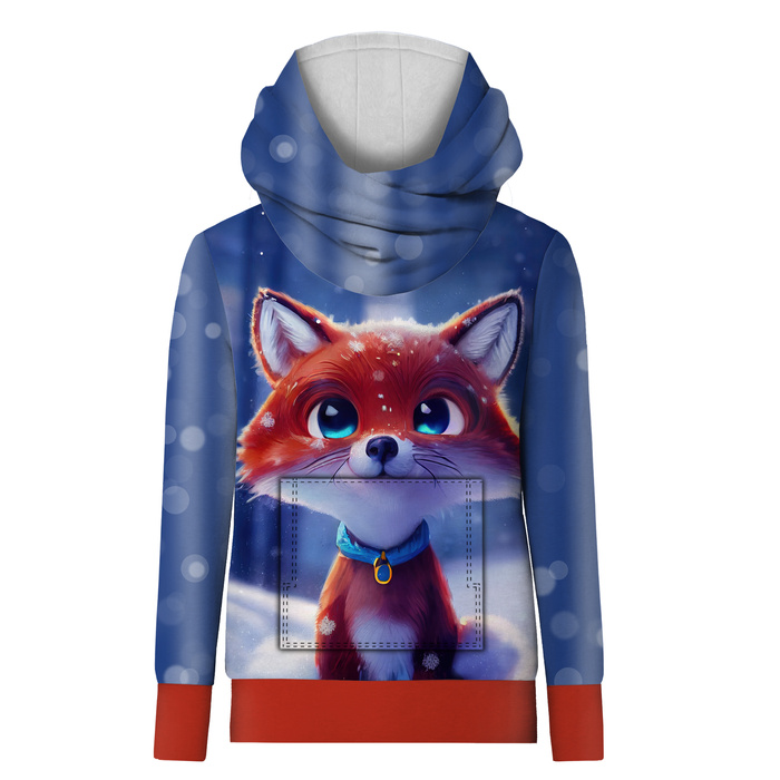 BLUZA Z KAPTUREM UNISEX (HYDRA) - ANIMOWANY LISEK - zestaw do uszycia (122/128)