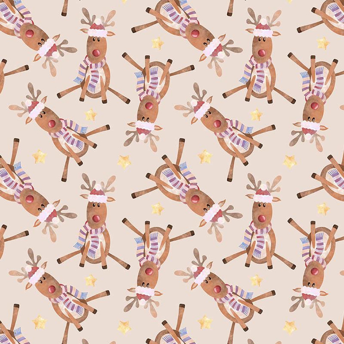 REINDEERS / STARS (CHRISTMAS REINDEERS) - Waterproof woven fabric