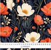 FLOWERS wz.8- Upholstery velour