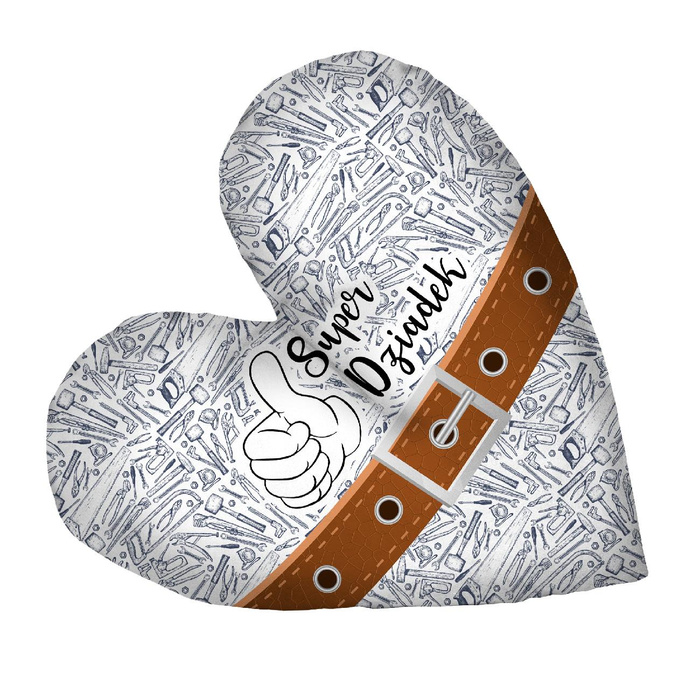 DECORATIVE PILLOW HEART -  SUPER DZIADEK / TOOLS 