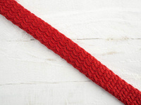 Flat String, width 8 mm - red