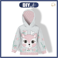 KID'S HOODIE (ALEX) - FAWN JOLA - looped knit fabric (86/92)