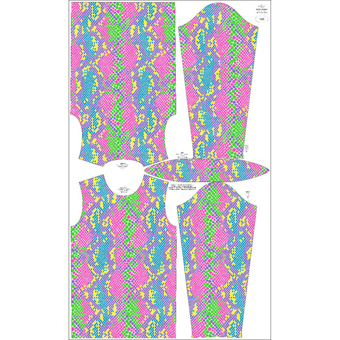 THERMO KINDER BLUSE (BILLIE) - NEON SCHLANGENHUT M.1 - Nähset