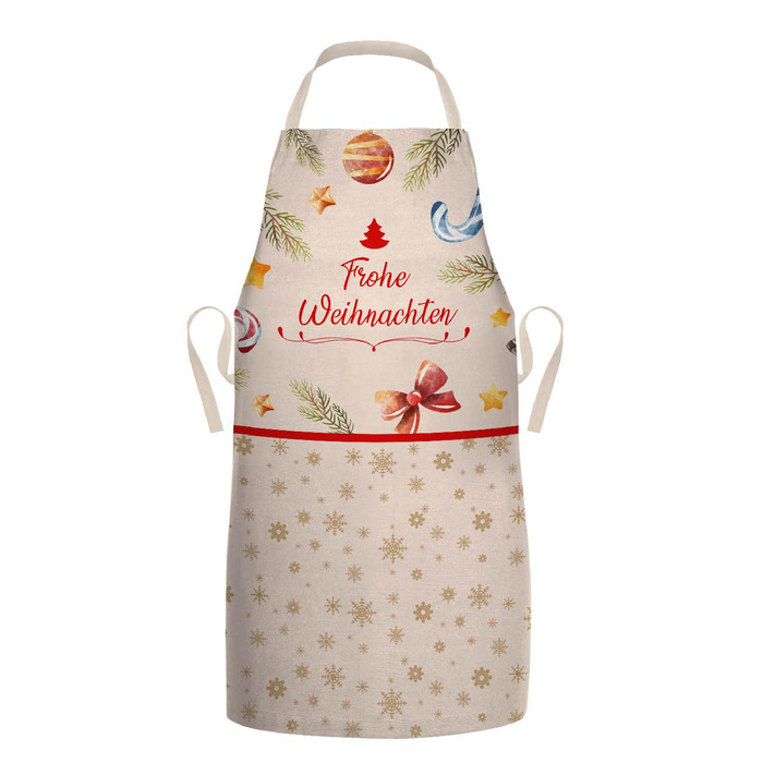 Weihnachtsschürze - Frohe Weihnachten / VÁNOČNÍ DEKORACE