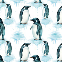 ARCTIC PENGUIN- Welur tapicerski