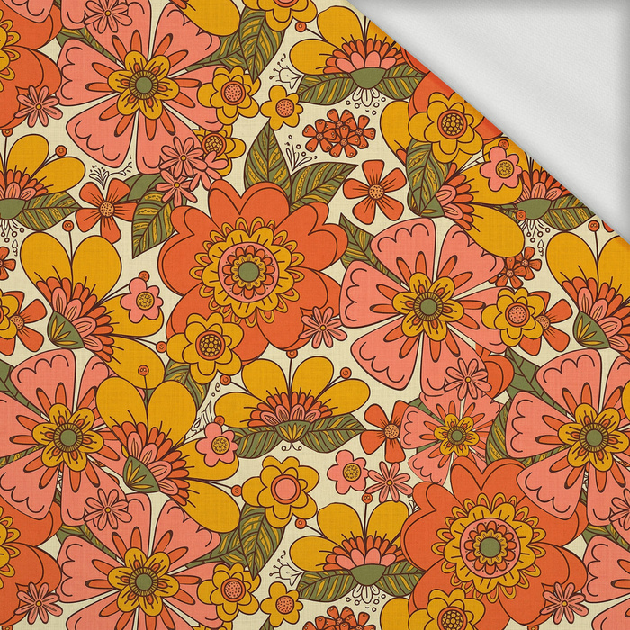 FLOWERS PAPAYA ORANGE WZ. 7 - Sommersweat
