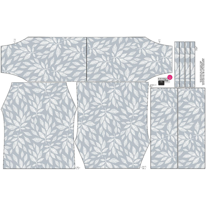 Bardot halenka (VIKI) - BÍLÉ LISTY - Sada šití