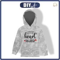 DĚTSKÁ MIKINA S KAPUCÍ  (ALEX) - LITTLE HEART BREAKER (BE MY VALENTINE) / LED - teplákovina 86