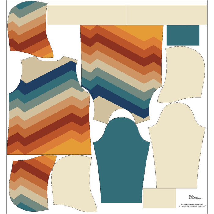 CLASSIC WOMEN’S HOODIE (POLA) - STRIPES - sewing set XXXL