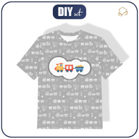 KINDER T-SHIRT- LOKOMOTIVEN m. 2 / weiß (ADVENTURE BEGINS) - Single Jersey (92/98)