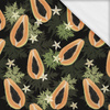 PAPAYA ORANGE & BLACK - Single Jersey mit Elastan ITY