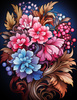 BOUQUET OF FLOWERS WZ.3 - PANEL (60cm x 50cm)
