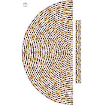 SŁONECZNIKI / pasy - panel na spódnicę "MAXI"