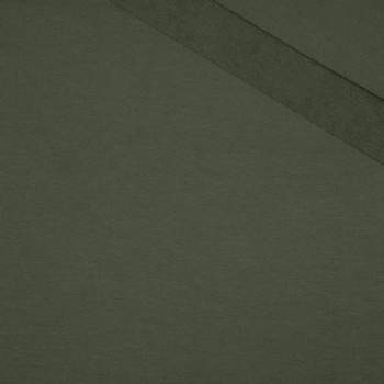 D-50 DARK OLIVE - looped knitwear with elastan