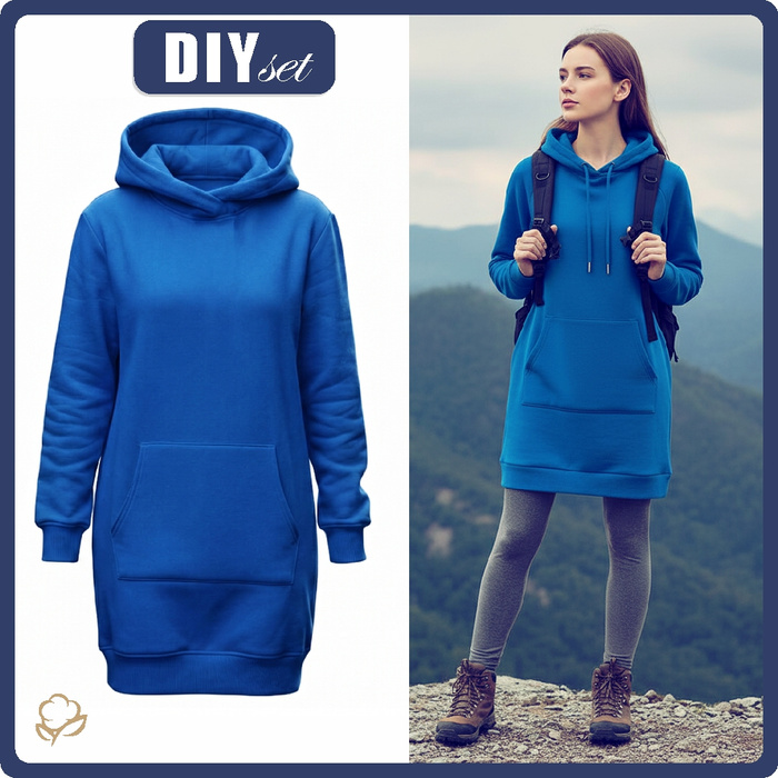 DIY Set - HOODIE "LUXA" - BLAU - XXXL/XXXXL