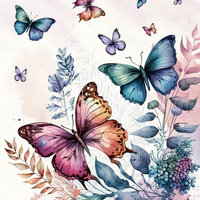BEAUTIFUL BUTTERFLY MS. 4 - Paneel (60cm x 50cm) Panama 220g