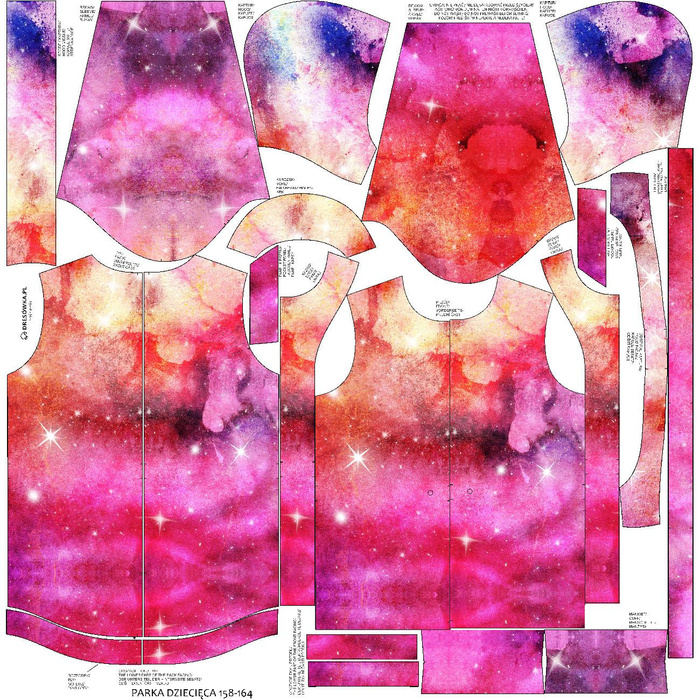 KINDERPARKA (ARIEL) - AQUARELL GALAXIE MS. 6 - Softshell (110/116)