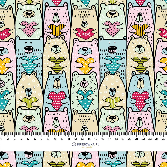 MISIE Z SERCAMI - Hydrofobní česaná teplákovina