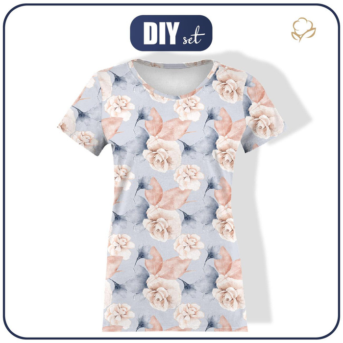 T-SHIRT DAMSKI - RETRO FLOWERS wz. 4 - single jersey