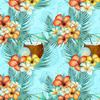 COCONUTS AND FLOWERS - looped knit fabric
