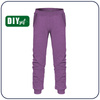 DZIECIĘCE SPODNIE DRESOWE (LYON) - ACID WASH / FIOLETOWY - dzianina pętelkowa (122/128)