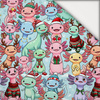 CHRISTMAS AXOLOTL - lehký, česaný úplet