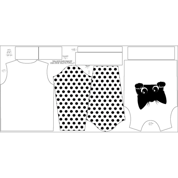 CHILDREN'S (NOE) SWEATSHIRT - LOOKING CAT - sewing set (98/104)
