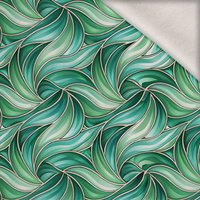 Stained Garden wz. 2 (FLOWERS) - teplákovina počesaná s elastanem ITY