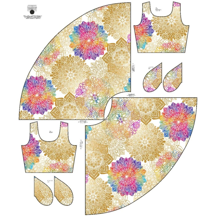 DRESS "ISABELLE" - MANDALA wz. 3 - sewing set XXL