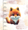 BABY FOX - panel (75cm x 80cm) brushed knitwear with elastane ITY