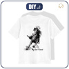 KID’S T-SHIRT (128/134) - HORSE pat. 5 - Single Jersey