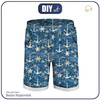 KID`S SHORTS (RIO) - MARINE pat. 4 - looped knit fabric (98/104)