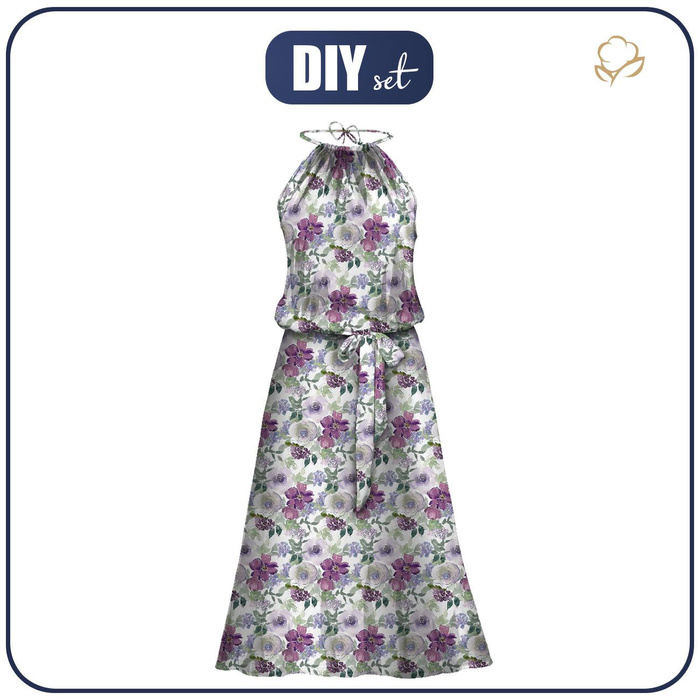 KLEID "DALIA" MAXI - AQUARELL BLUMEN Ms. 3 - Nähset S-M