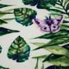 MINI LEAVES AND INSECTS PAT. 4 (TROPICAL NATURE) / white - Cotton woven fabric