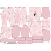 Children's tracksuit (OSLO) - FLAMINGO / CAMOUFLAGE pat. 2 (pale pink) - looped knit fabric (134/140)