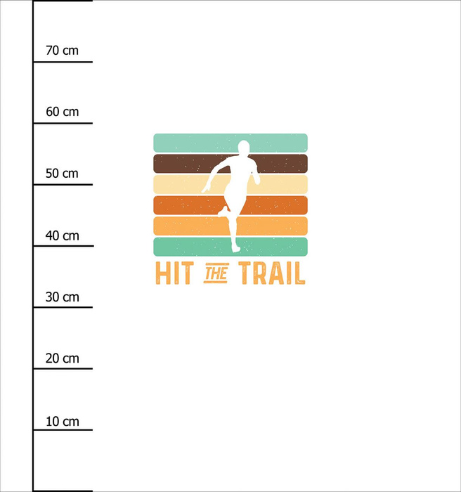 HIT THE TRAIL  / biały - panel (75cm x 80cm)