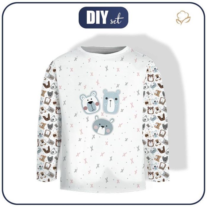 LONGSLEEVE - MEDVÍDCI / azurový  (MĚSTSKÉ MEDVÍDCI) - single jersey (86/92) 