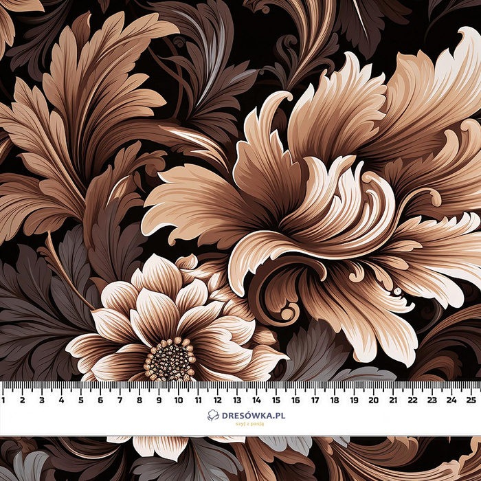 FLOWERS WZ.9/ Mocha Mousse  - lycra 300g