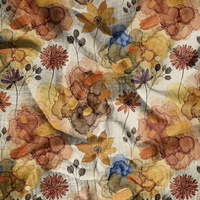 AUTUMN FLOWERS WZ. 25 - Mušelín bavlněný