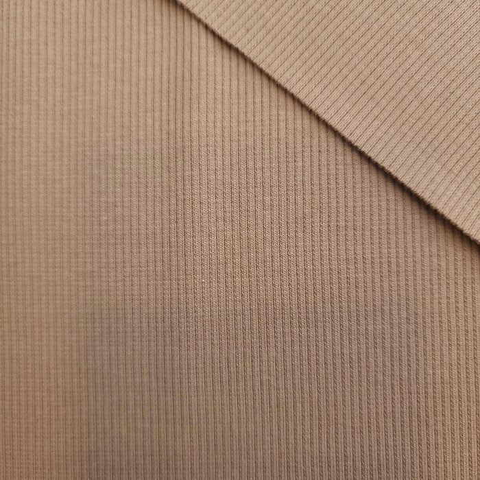 Rib Jersey fabric Unicolour - CAMEL (D-212) 