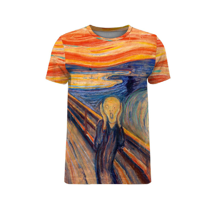 HERREN T-SHIRT - DER SCHREI (Edvard Munch) - Nähset L