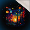 NEON GALAXY WZ.9 - panel (60cm x 50cm) dzianina drapana z elastanem ITY